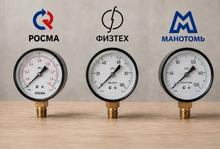 Сравнение российских производителей манометров: «Росма», «Физтех» и «Maнотомь»