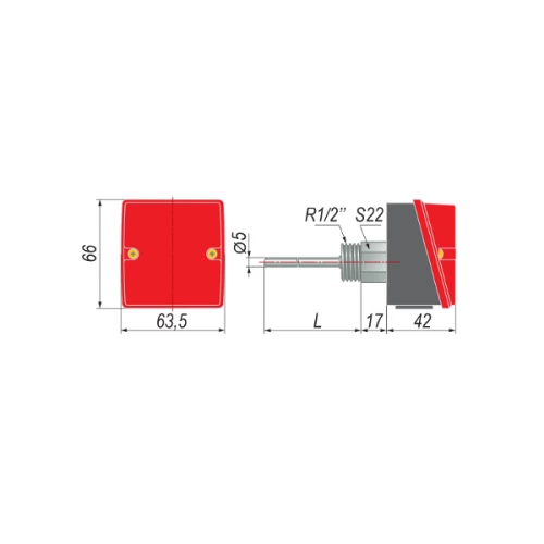 ДТС3105-Pt1000.В2.70 Термопреобразователь для систем HVAC УТ000015449