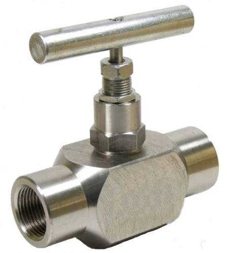 15нж67бкМ Клапан игольчатый 12Х18Н10Т Ду15мм, Ру4,0МПа G1/2"(В)-G1/2"(В) УТ000019227
