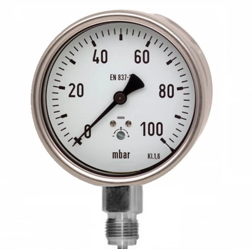 KPCh 100-3 40 mbar М20х1.5 Напоромер Нерж. УТ000017434