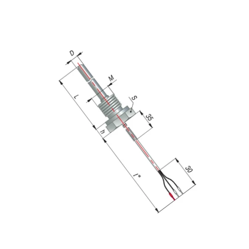 ДТС074-50М.В3.120/7м.Ех-Т1 L=120мм, М20х1,5мм, d=10мм lкаб=7м УТ000015662
