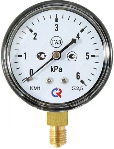 КМ-12Р +60 kPа.М12х1,5.1,5. IP54 Напоромер, ф63 нерж.сталь УТ000019976